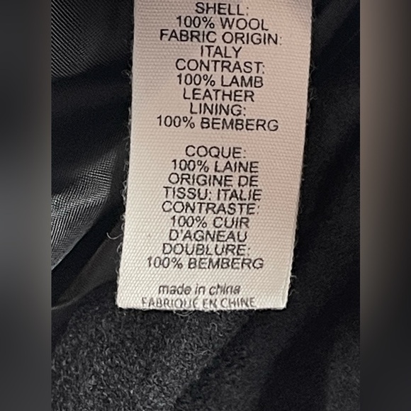 NWOT L’Agence Women’s Harper Leather and Wool Contrast Blazer in Black Size 2 - Picture 13 of 16